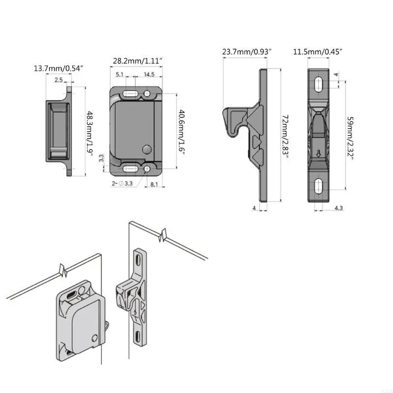 

Hook Door Lock Latchs Motorhome Drawer Latchs Catch Buckle Cabinet Marine for Home Furniture Trailer Durable