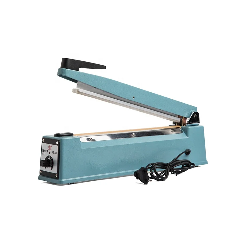 KS100/200/300/400/500 Cuerpo de aluminio/hierro/plástico Sellado de bolsas de plástico de impulso manual Corte y sellado de nailon