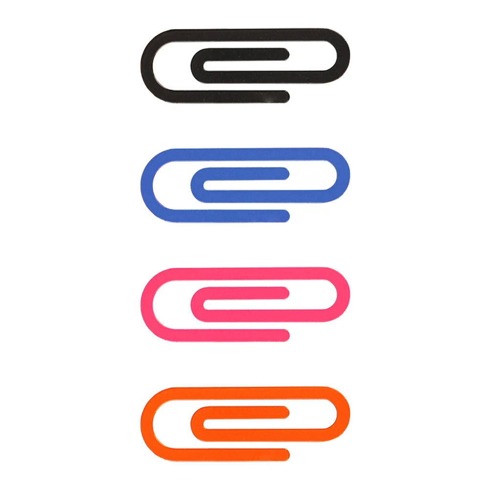 

4 Pcs Iron Paper Clips Bookmarks Page Markers ganize Documents Office Study School Use Metal Bookmarks Paper Clips
