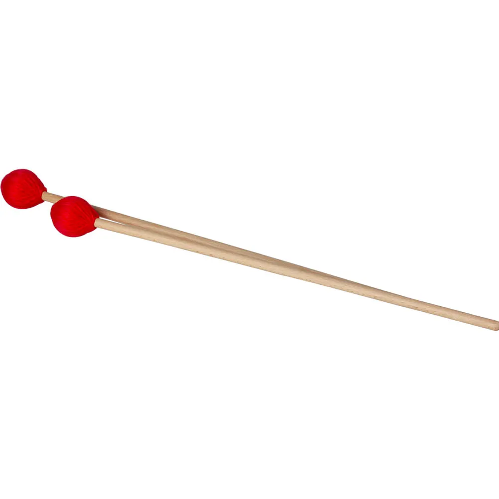 

2 Pcs Marimba Hammer Xylophone Sticks Wooden Handle Nylon Core Polished Lasting Percussion for Practice