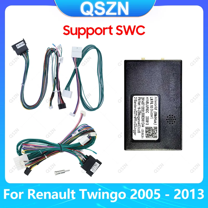 

Кабель питания автомагнитолы ISO для Renault Twingo 2005-2013, мультимедийный кабель для автомагнитолы, адаптер CAN-шины, поддержка SWC