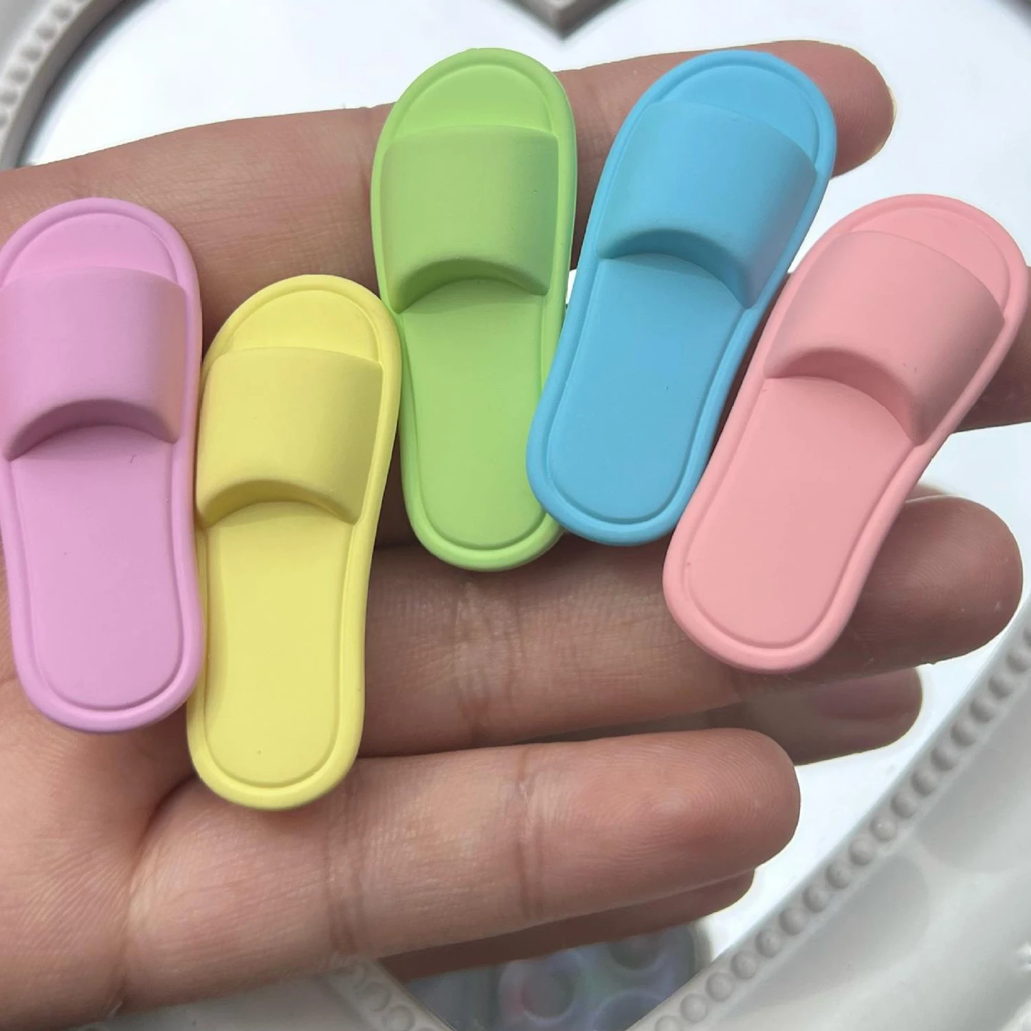 Creative Funny Small Slipper Shape Hairpin Cute Hair Clasp Duckbill BB Clip Candy Color