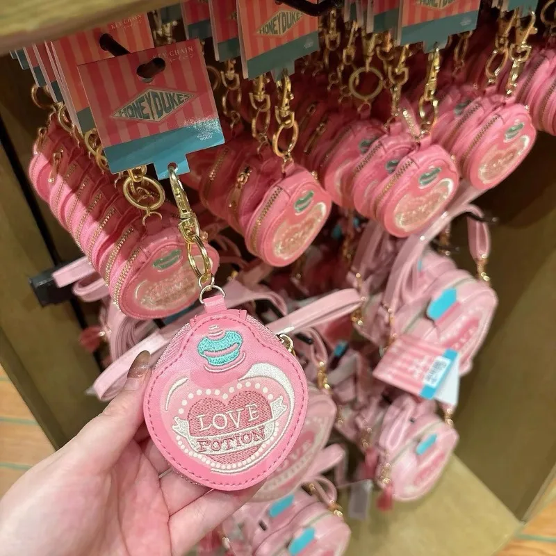 Kawai Universal Studios Harry Potter amour Potion miroir porte-clés rose filles casque sac filles cadeau d'anniversaire