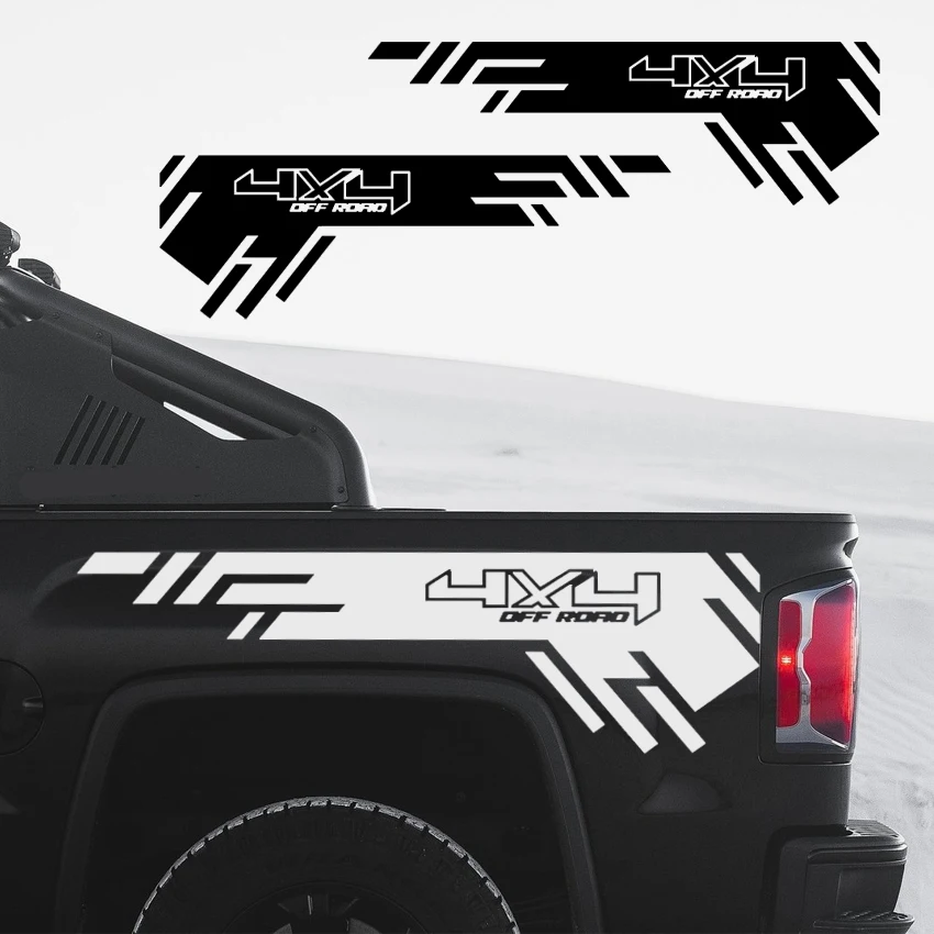 

2 шт. наклейки на боковую часть кузова внедорожника 4x4, совместимые с пикапами, спортивный комплект, виниловая наклейка для декора, для GMC Sierra F150
