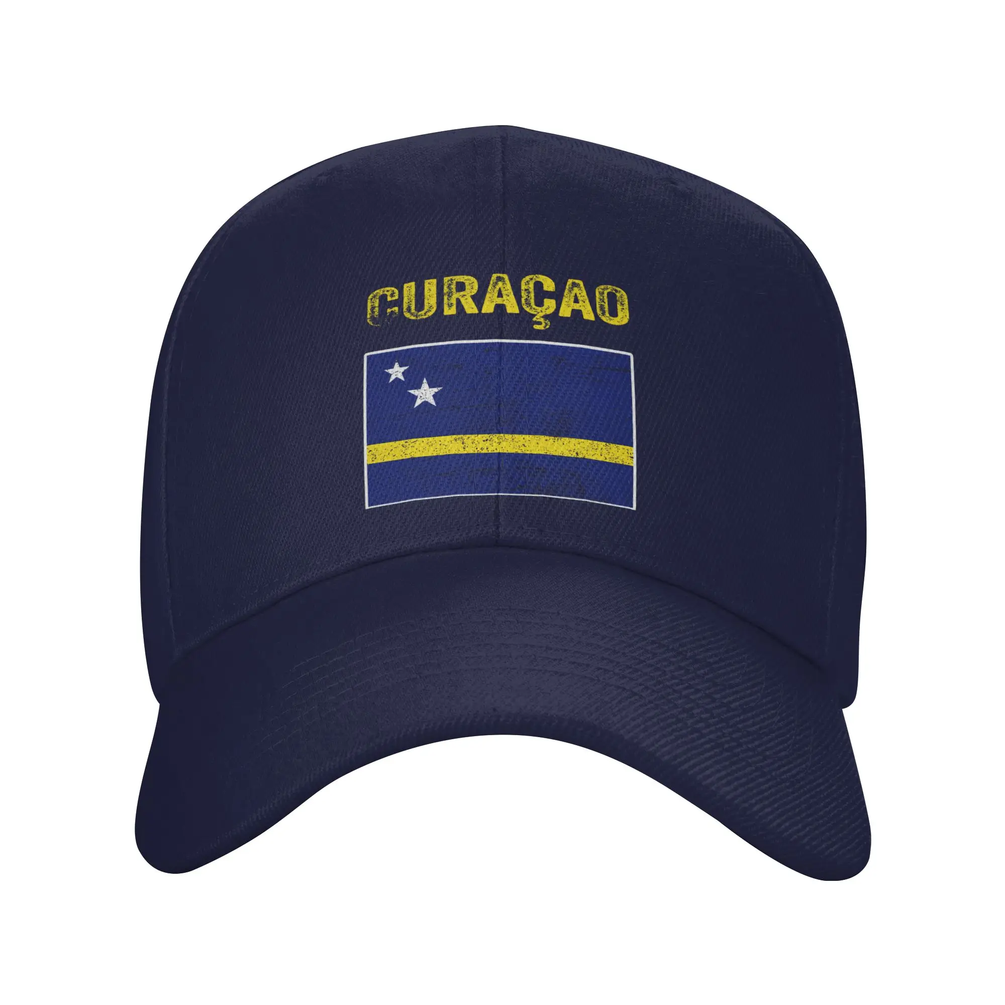 Summer Baseball Cap Curaçao Flag Caribbean soccer football Merch For Men Women Golf Cap Classic  Sun Cap Adjustable