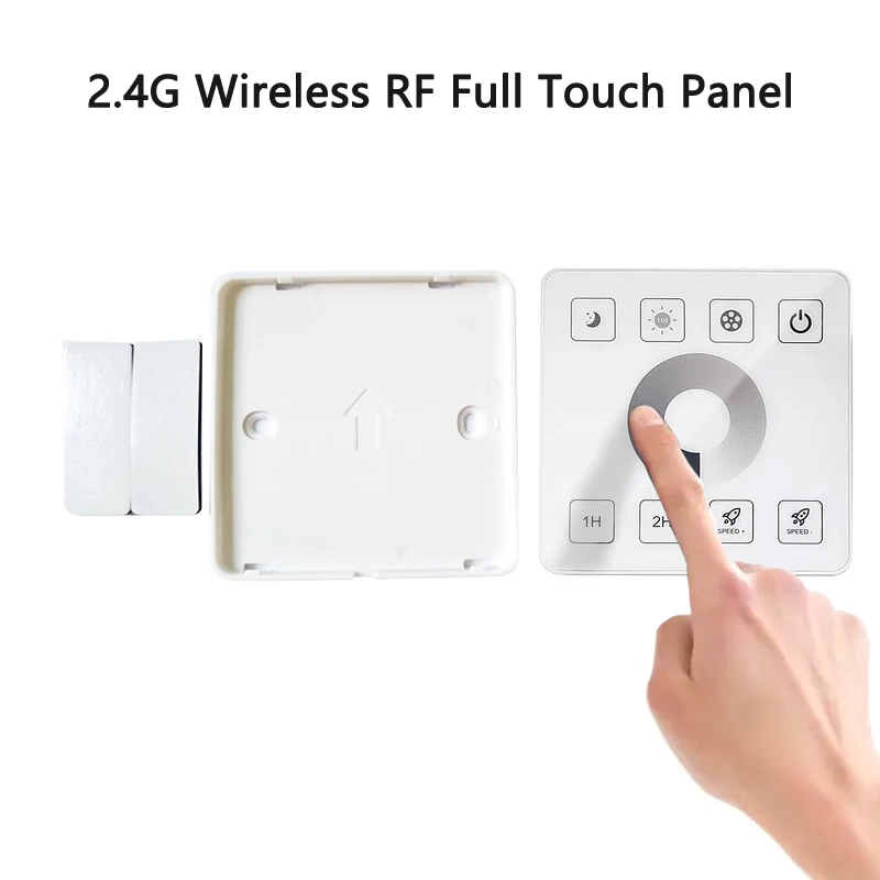 Single Color LED Controller DC 5V 12V 24V 30A 86 Type RF Wireless Dimmer Remote Panel For 5050 2835 COB Module Lamp Strips Light