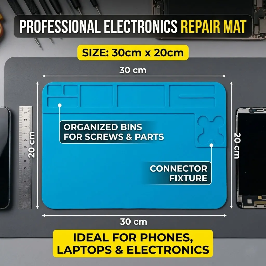 Newest 30*20cm protable Heat Insulation Silicone Pad Desk Mat Maintenance Platform For Mobile phone BGA Soldering Repair