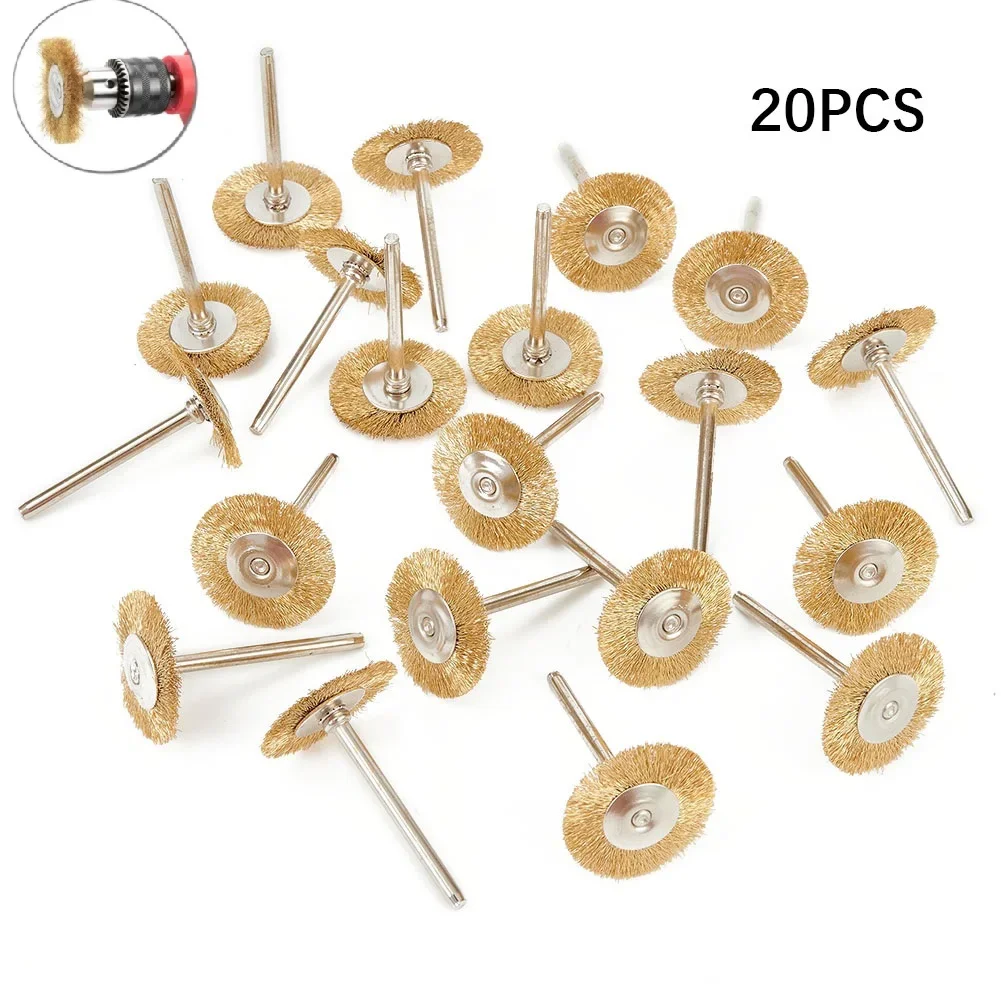 Copper Wire Copper Wire Brushs Copper Wire Brushs Practical To Use Wheel Wire 20PCS Accessory Replacement Fittings