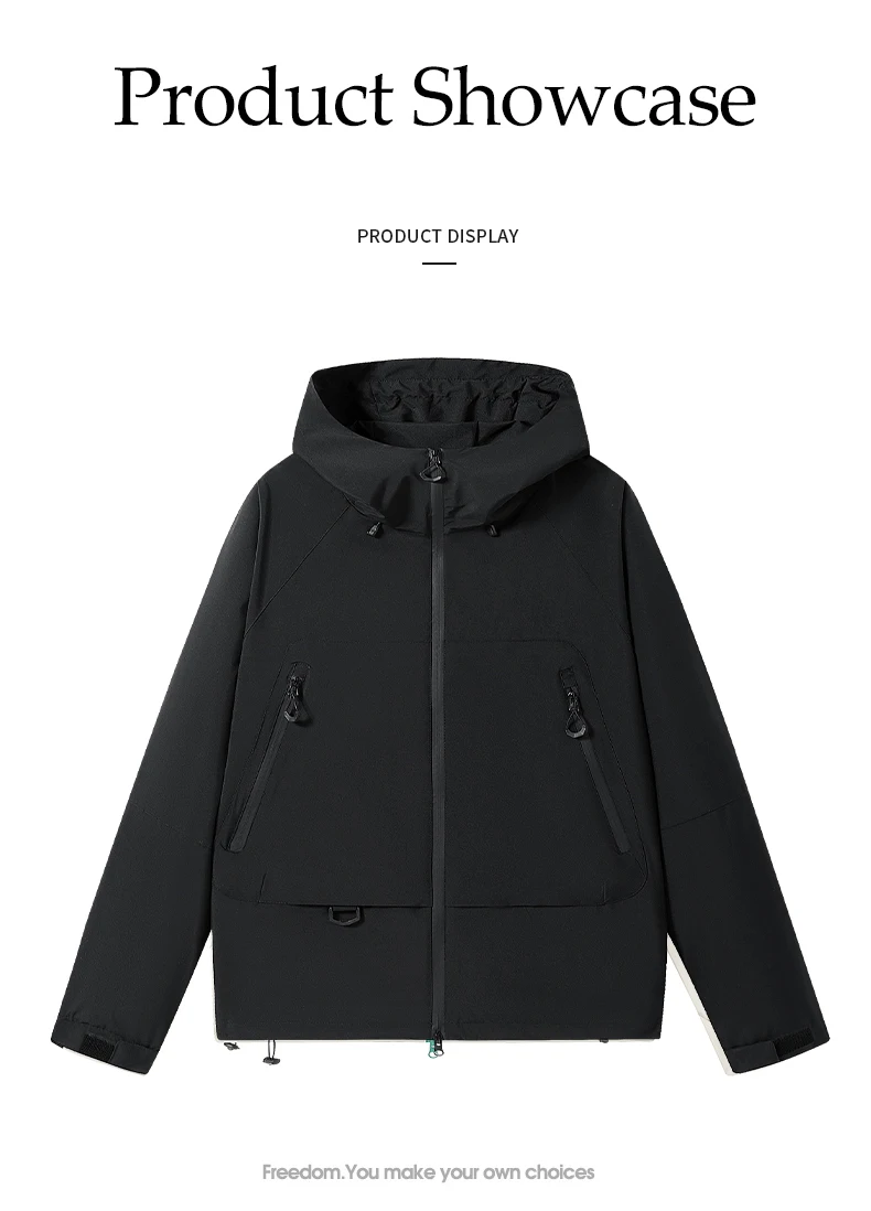 CHRLCK Wasserdichte Wanderjacken für Herren, Frühling/Herbst, winddichte Camping-Windjacke, Damen-Angel-, Trekking- und Laufjacke, Unisex – Detail 12