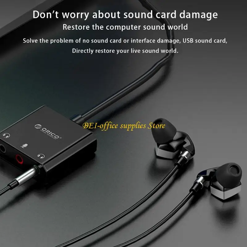 

A9LC Sound Card 3.5mm Microphone Volume Adjustment for Laptop Headset
