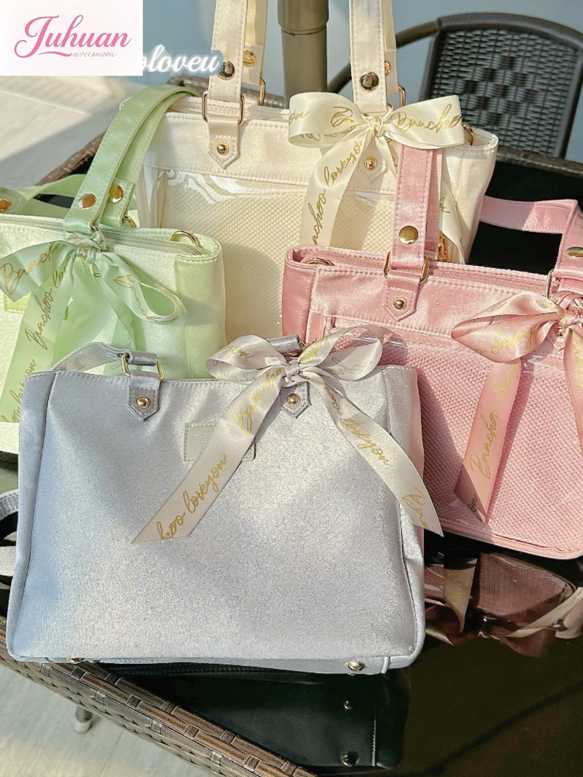 

Японский оригинальный милый атласный рюкзак в стиле Лолиты с лентой Ltabag, женский повседневный маленький рюкзак через плечо на одно плечо для еды