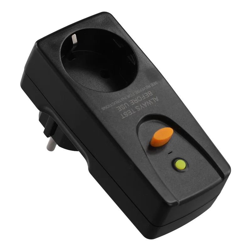 

AB11-4X 16A Gfci Leakage Protection Plug Home Circuit Breaker Cutout Switch Safety Personal Protection Plug Black,EU Plug