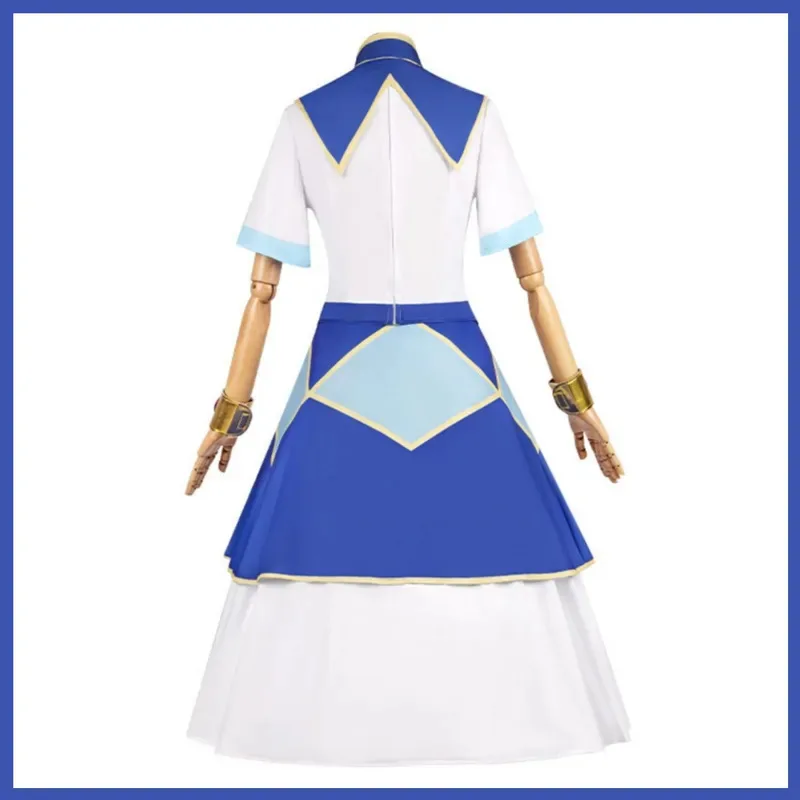 Anime My Next Life as a Villain Cosplay Costume Blue Princess Dress Wig Women Sexy Carnival Set