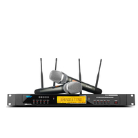 SHUPU Factory High Quality 2-Channel Portable Wireless Microphone Long-Distance Handheld Mic for Stage Church Karaoke-SKM-A740