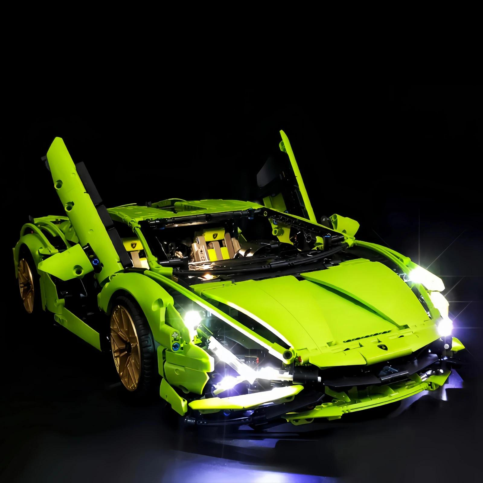 Hprosper luz led para 42115 lamborghini sian fkp37 super lâmpada decorativa com caixa de bateria (não inclui blocos de construção lego)