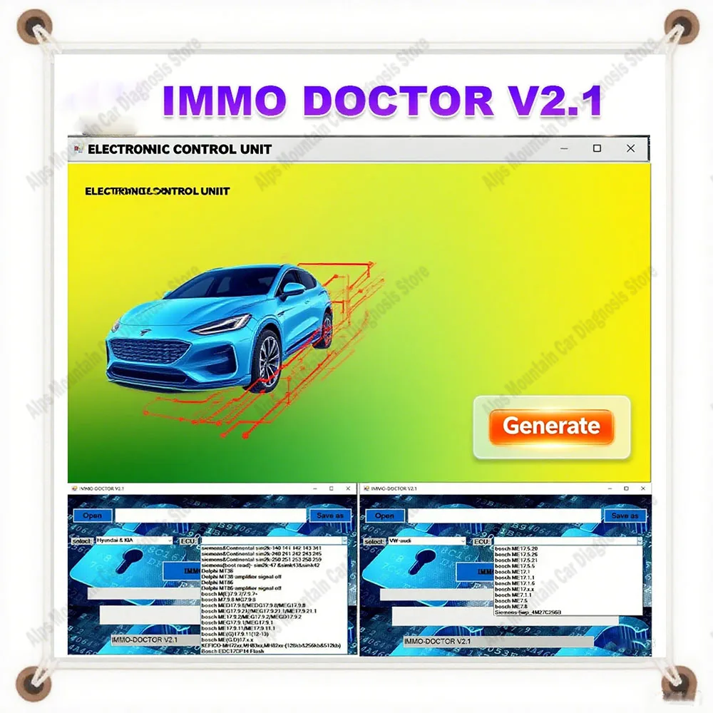 

Newest IMMO Doctor V2.1 Car Tools - Unlimited Keygen Multi Brand ECU Chip Tuning Software for SIM2K MT38 ME 17.9.2 MED17.9