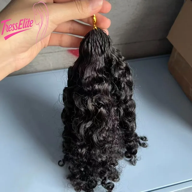 Crochet Braided Brazilian Curly /body Wave Human Hair Bulk Hair Natural Color Soft Texture for Everyday Use Stylish Appearance