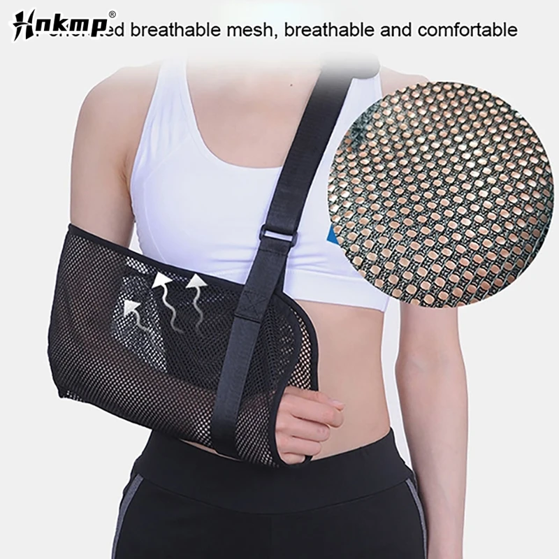 Breathable Arm Sling Adjustable Support Strap Lightweight Immobilizer For Injury Shoulder Elbow Wrist Rotator Cuff Women And Men