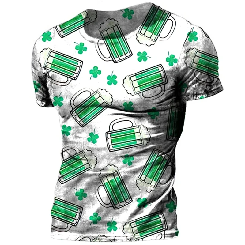 

Футболка с 3d принтом алкогольного пива для мужчин, вечерние футболки с короткими рукавами и круглым вырезом, летняя модная тенденция, уличные повседневные футболки