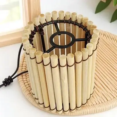 

Soft Bamboo Lamp Cover Hanging Light Shade Ceiling Bedroom Decorative Pendant Lampshade Durable Easy Install Gift Home Festival