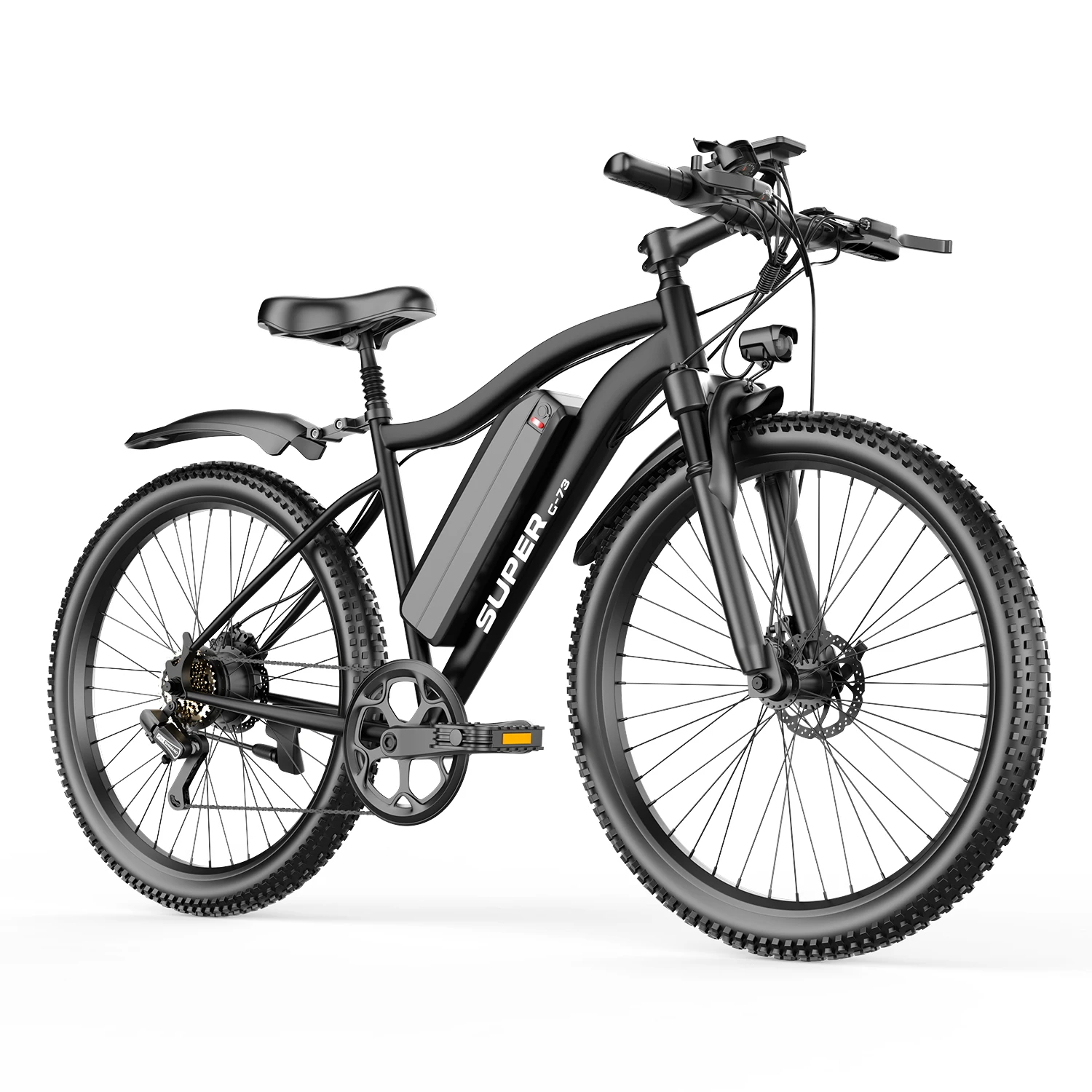La bicicleta eléctrica para adultos TOOFLY G73 está equipada con un motor de 250W y una batería de 48V 13Ah, neumáticos grandes de 26 pulgadas y una velocidad de 25 km/h.