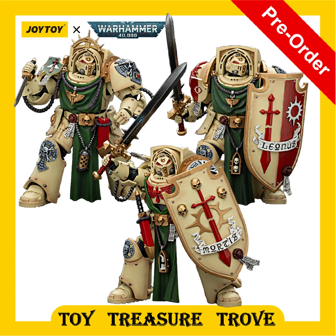 

[PRE ORDER] JOYTOY 1/18 Warhammer 30k Action Figure Dark Angels Deathwing Knight 3PCS
