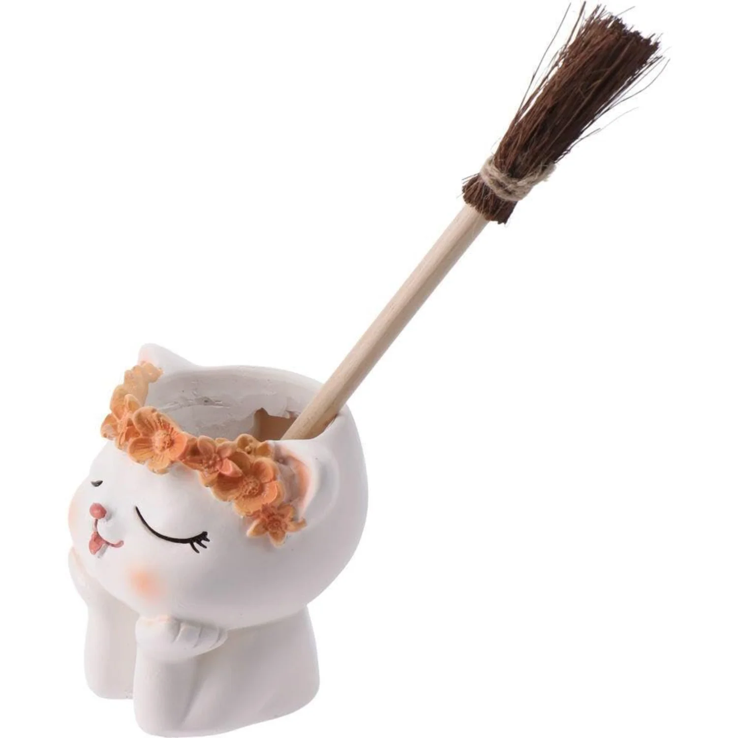 Desktop Pen Holder,Resin Pen Container,  Desktop Decoration, Handmade Flower Pen Container,Desk Organizer Accessory