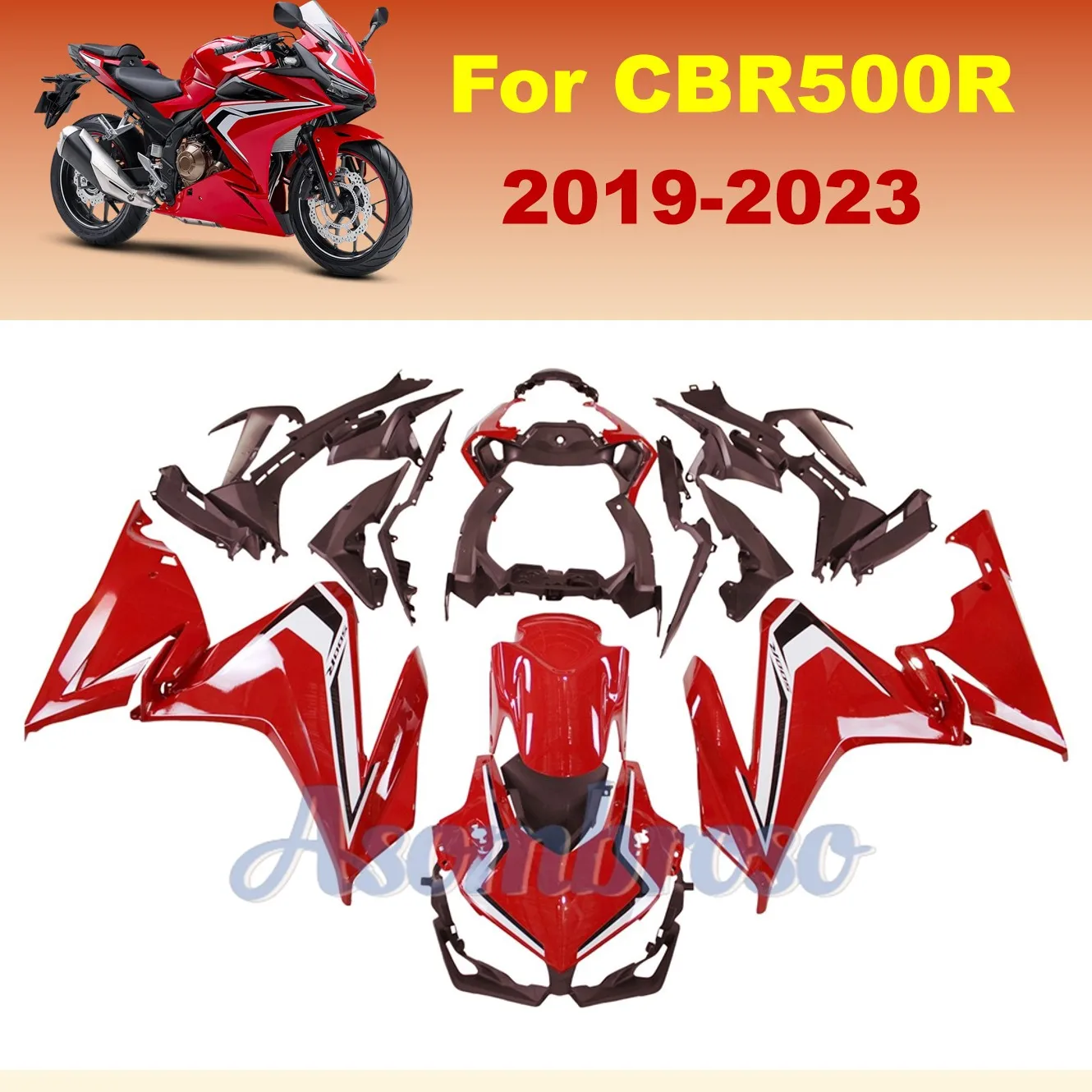 Fairing kit for CBR500R 2019 2020 2021 2022 2023 CBR500 Aftermarket Parts Body Red Fairing