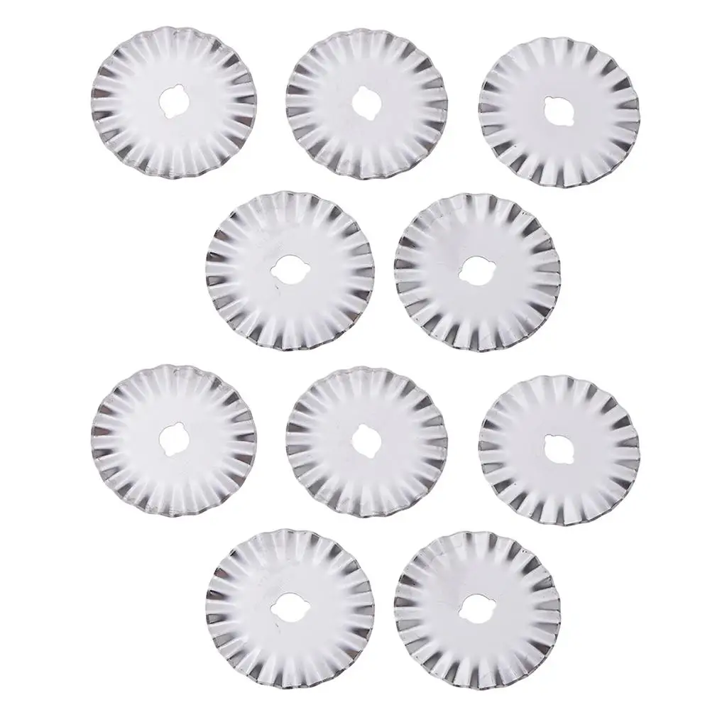 10 Pieces Decorative Rotary Replacement Pinking Blade 45 Refill