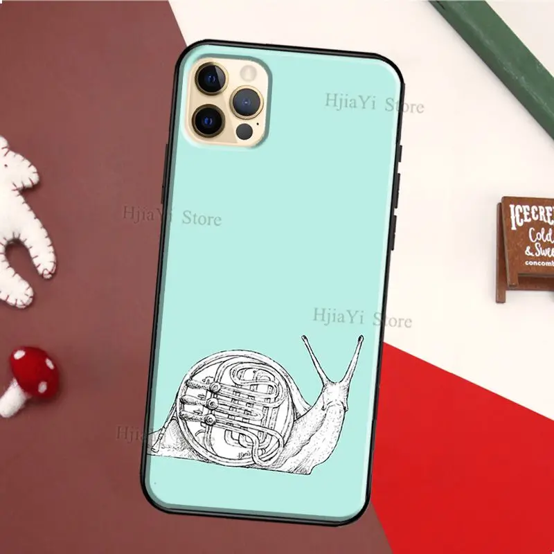 Cartoon Animal Snail TPU Case For iPhone 11 14 Pro Max 12 13 mini X XS Max XR 5S SE 2020 6S 7 8 Plus Back Cover image 5