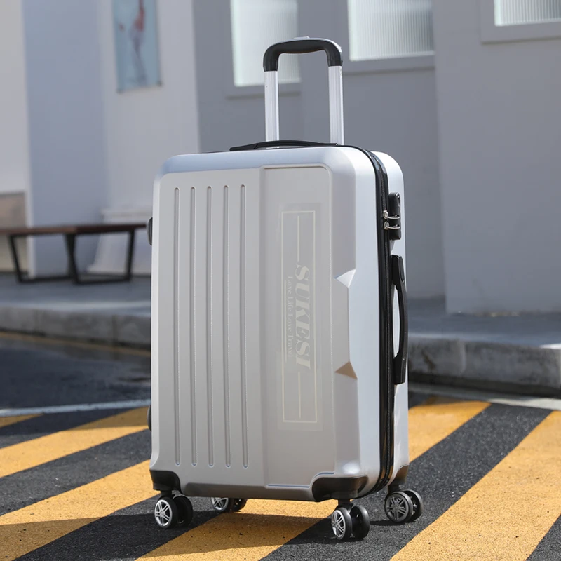 Trolley Luggage Bag Student Zipper Rolling Luggage Case Combination Lock Travel Suitcase on Wheels Large Size Luggage