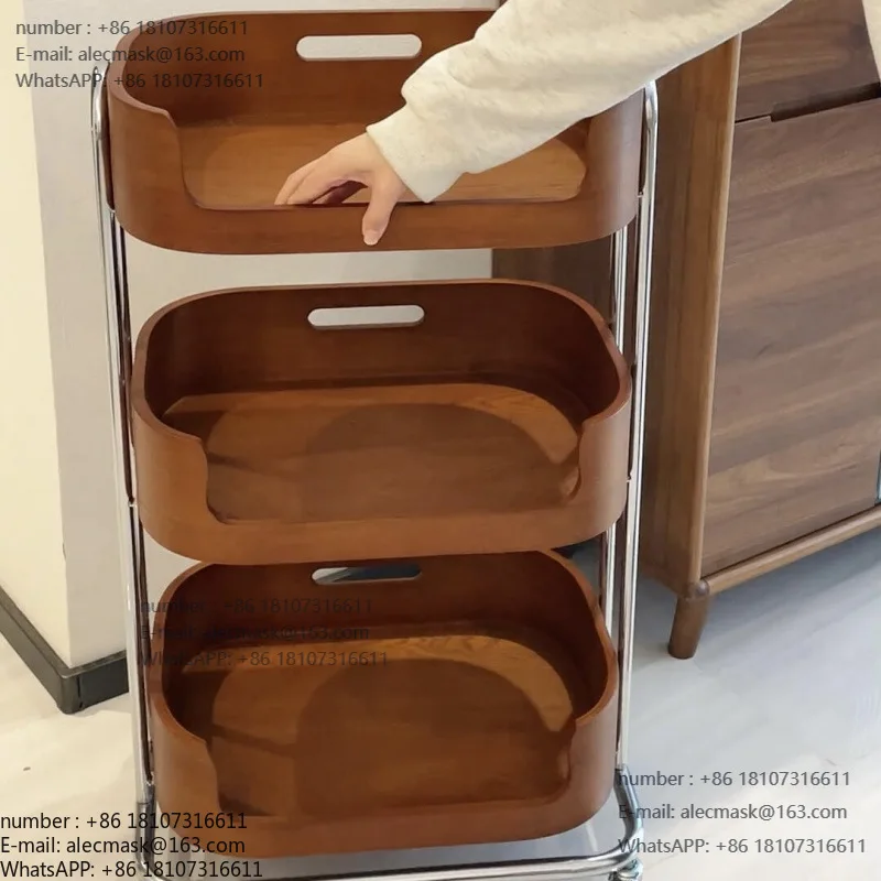 

Многофункциональная бытовая тележка в антикварном стиле, многоярусная полка для хранения закусок, передвижная кухонная тележка