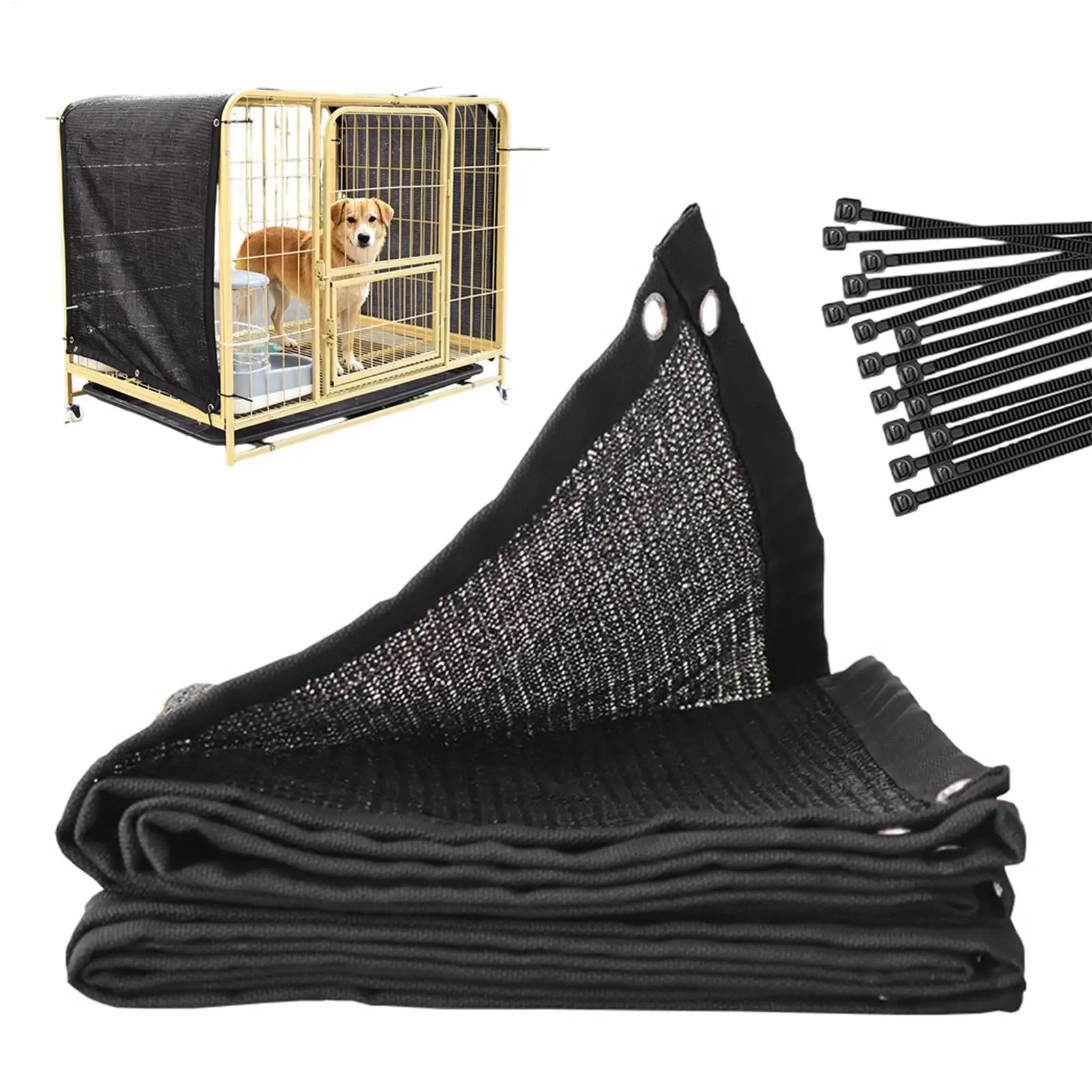 Crate Cover Large UV Protection Portable Screen Dog Crate Shade Tarp Sun Net For Outdoor Yard Pathway Farm Patio Lawn Balcony