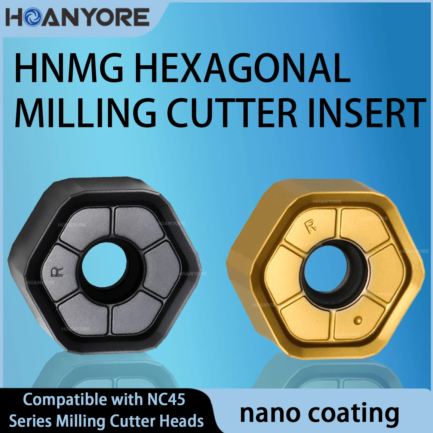 

CNC double-sided hexagonal fast feed milling blade HNMG/HNMU roughing instead of Pramit 12 blade head
