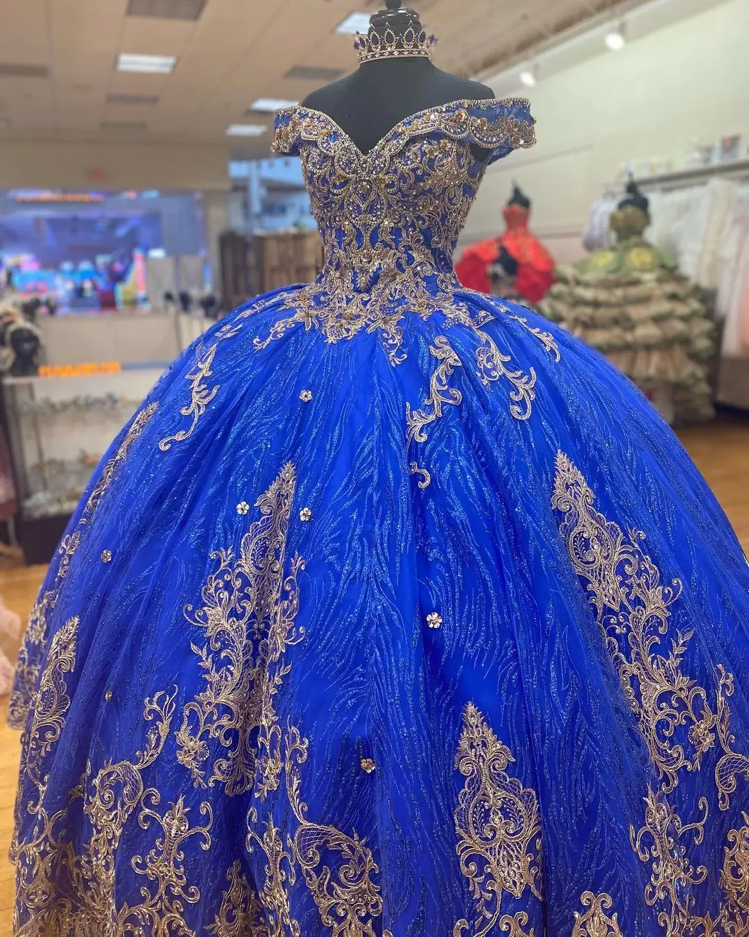 ANGELSBRIDEP Royal Blue Gold abiti da 15 anni Abito Quinceanera Rosso Sweet 16 Abiti Abiti celebrità Laurea personalizzato