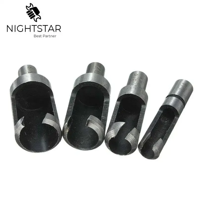 Krachtige 8 Stuks 5/8 "1/2" 3/8 "1/4" Koolstofstaal Hout Plug Gat Cutter Boor Set 10Mm Schacht 6/10/13/16Mm Houtboren