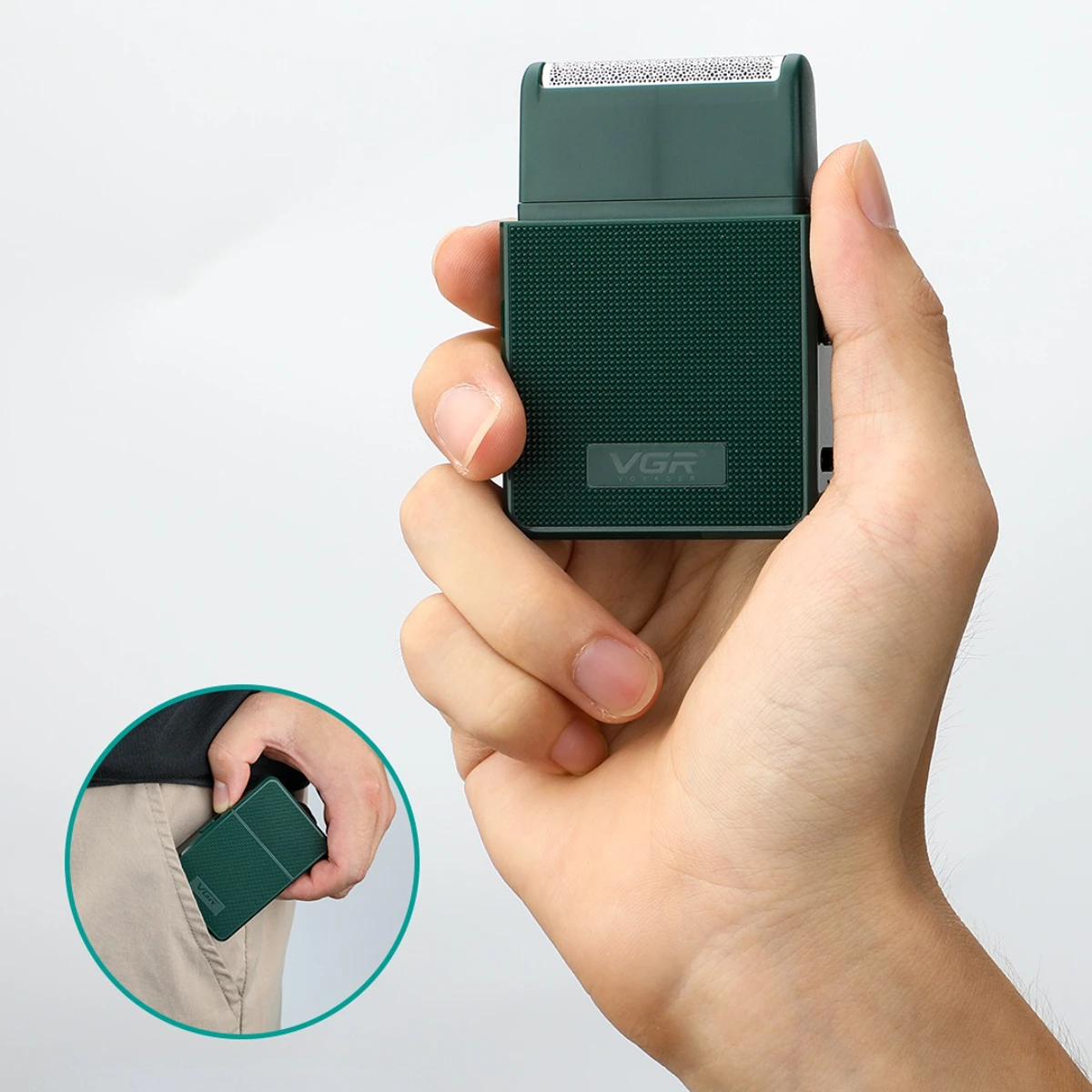 VGR カミソリ 充電式 シェーバー プロ仕様 ヒゲトリマー 旅行用 ヘアトリマー 往復式 男性用シェービングマシン V-376