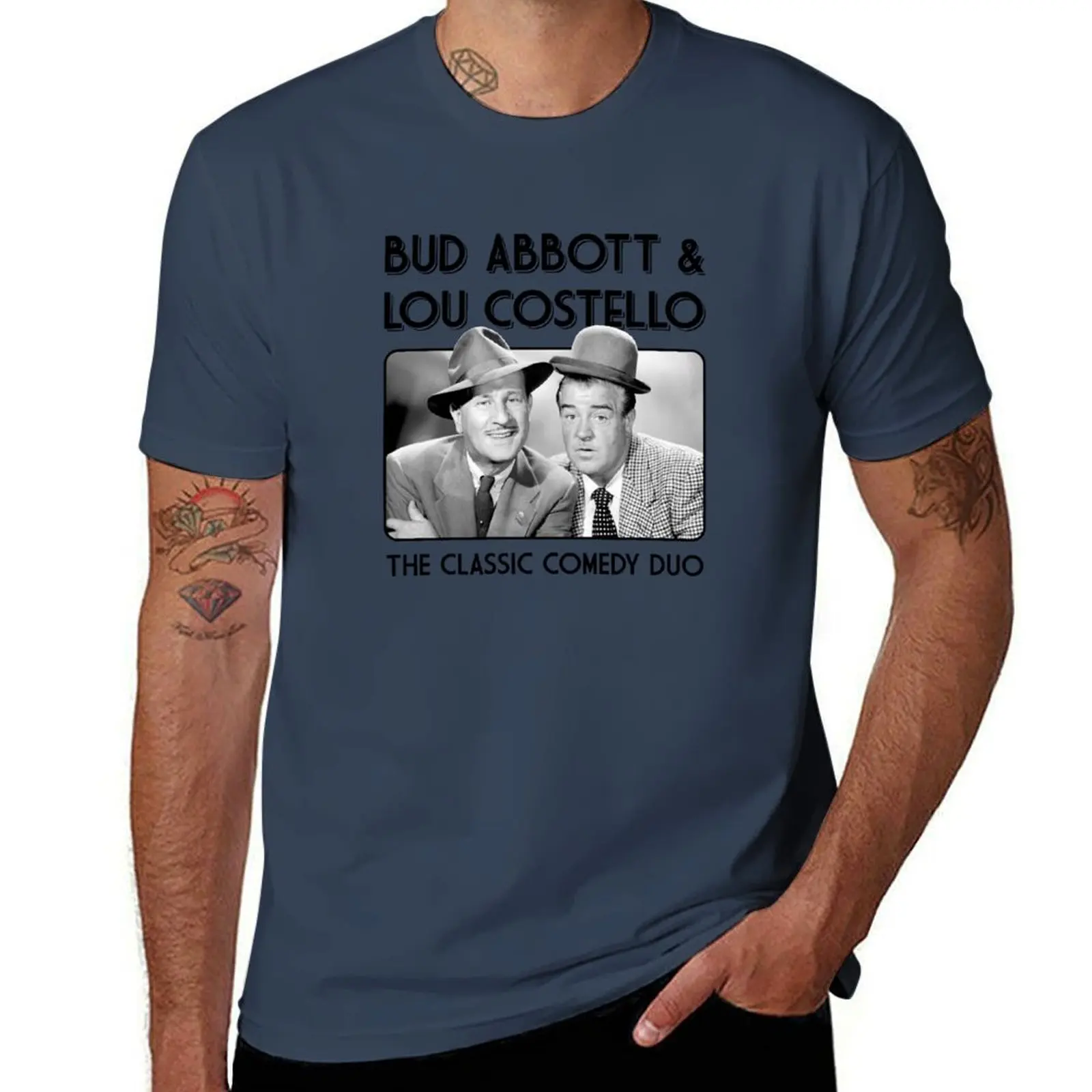 

Abbott Lou & Bud Costello T-Shirt Casual Simple Design Short Sleeve Shirt