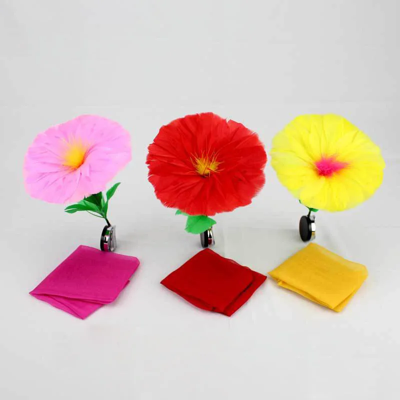 1Set Flower To Silk scarf Magic Tricks Feather Flowers Appearing Stage Magic Trick Magician Props Magic Toy  Accessory Comedy