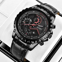 Top Brand Luxury Men Fashion Quartz Watch Date Clock Sport Watches Mens Leather Strap Wristwatch Relogio Masculino