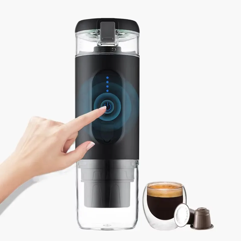 

3-in-1 Portable Mini Stainless Steel Espresso Coffee Machine 19Bar Pump Heating Boiling Functions for Office Household Outdoor