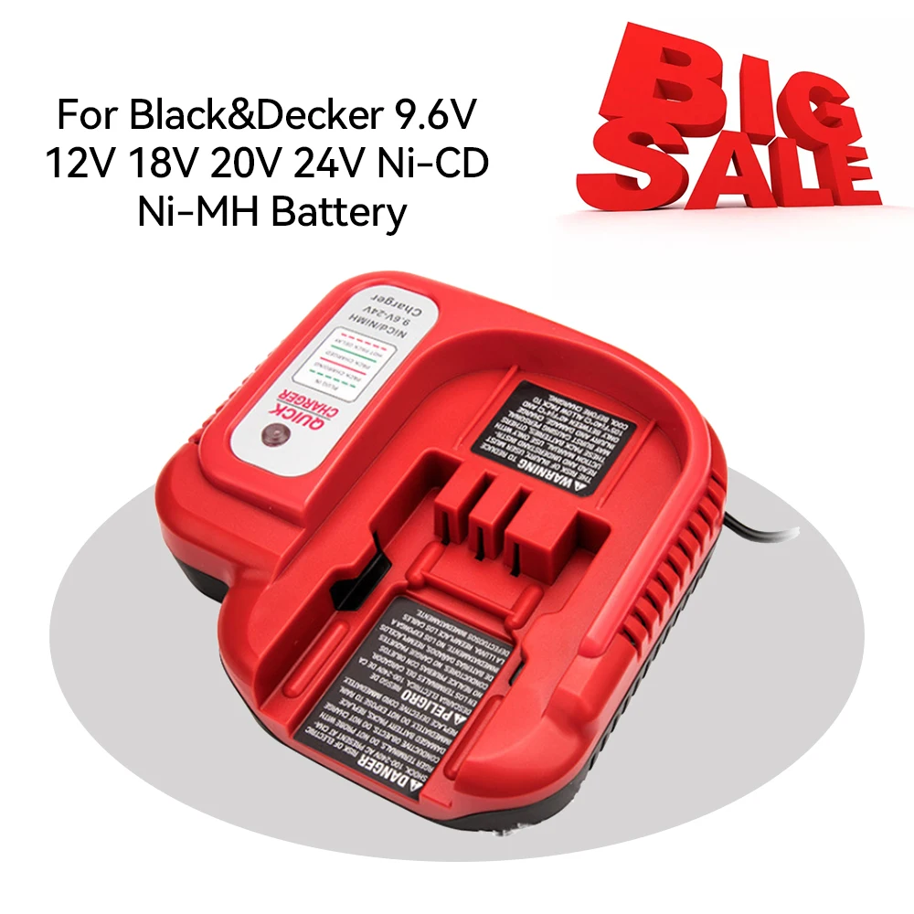 BDFC240 Battery Charger For Black&Decker 9.6V 12V 18V 20V 24V Ni-CD Ni-MH Battery LB20 LBX20 LBXR20 Power Tool Charge