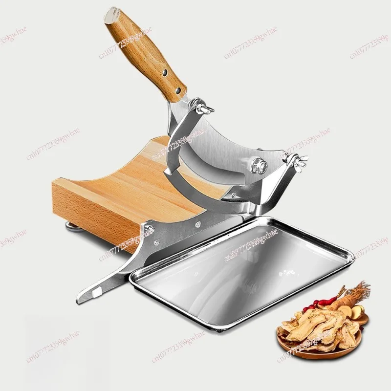 

Home Use Herbal Slicer Manual Guillotine Cutter for Ginseng Antler Ganoderma American Ginseng Slicing Machine