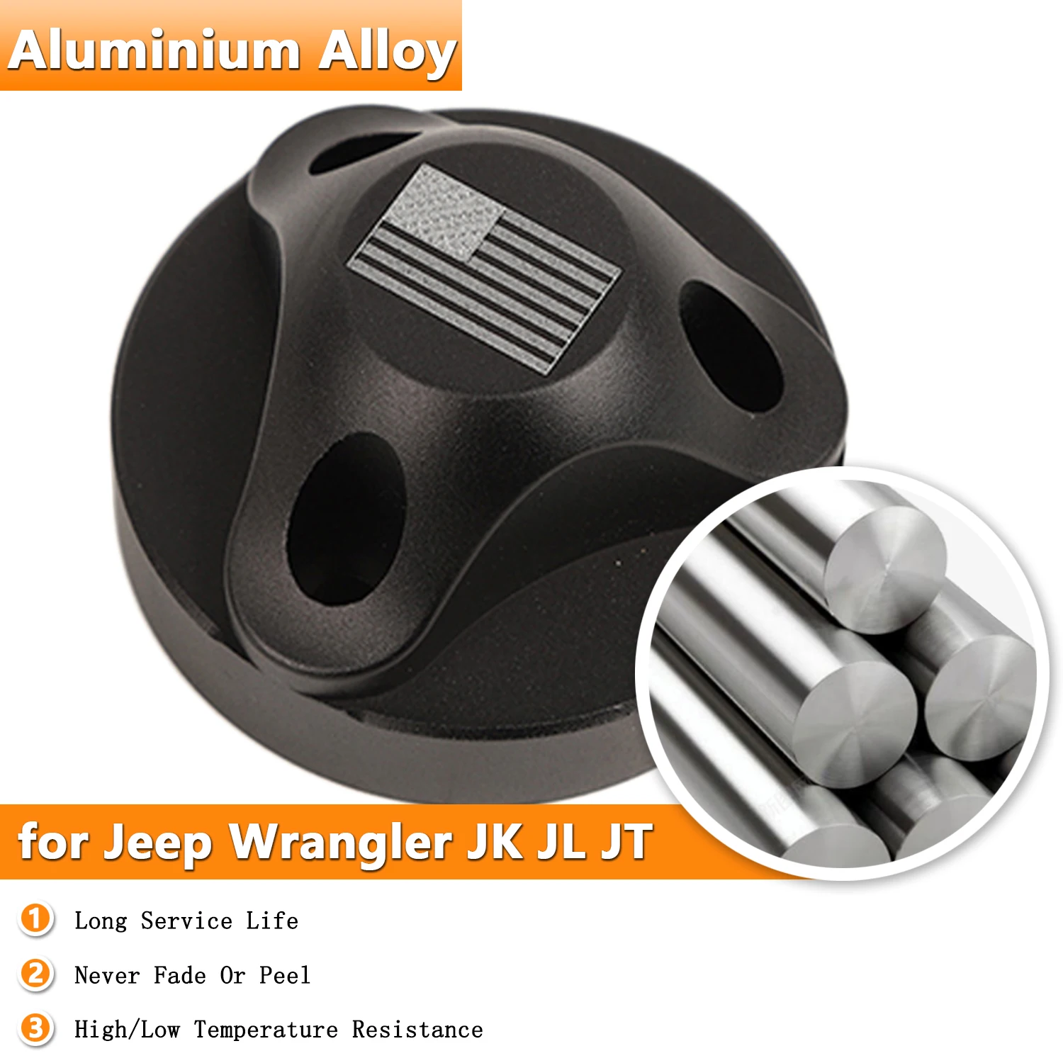 Osłona podstawy anteny samochodowej, dolna osłona anteny, listwa ozdobna do Jeep Wrangler JK 2007-2017 JL JT Gladiator 2018-2026, akcesoria zewnętrzne — zdjęcie 3