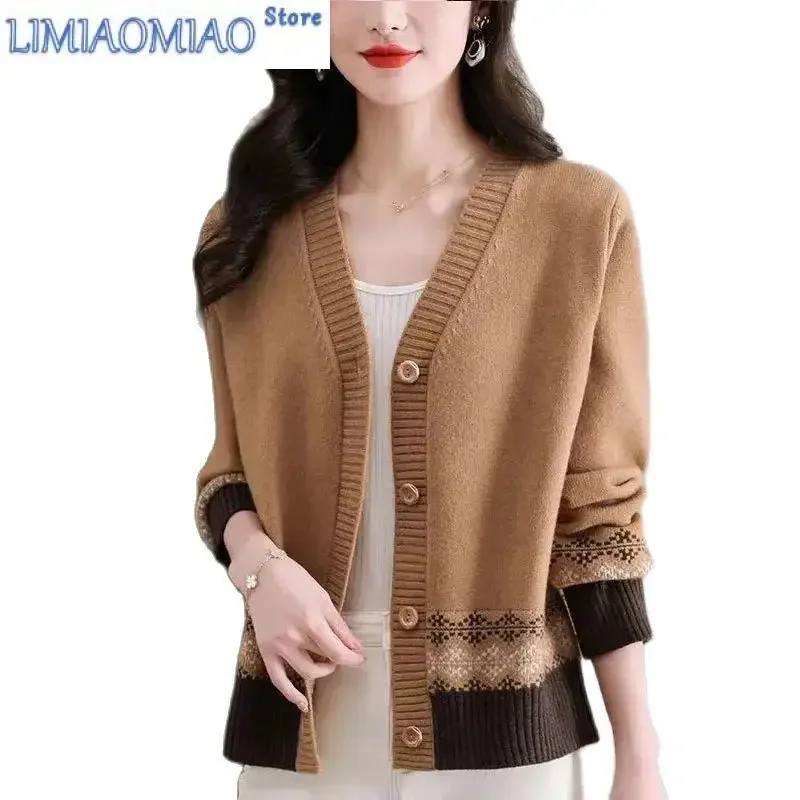 

Single-Breasted Sweater Knitting Cardigan Coat Women Sweater New Fashion Spring And Autumn Period Warm Jacket