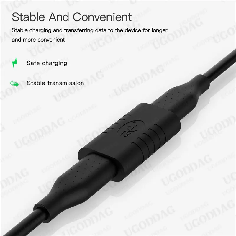 Adaptateur USB de type C convertisseur prise femelle, câble d\'extension chargeur avec synchronisation de données, pour téléphone portable et tablette