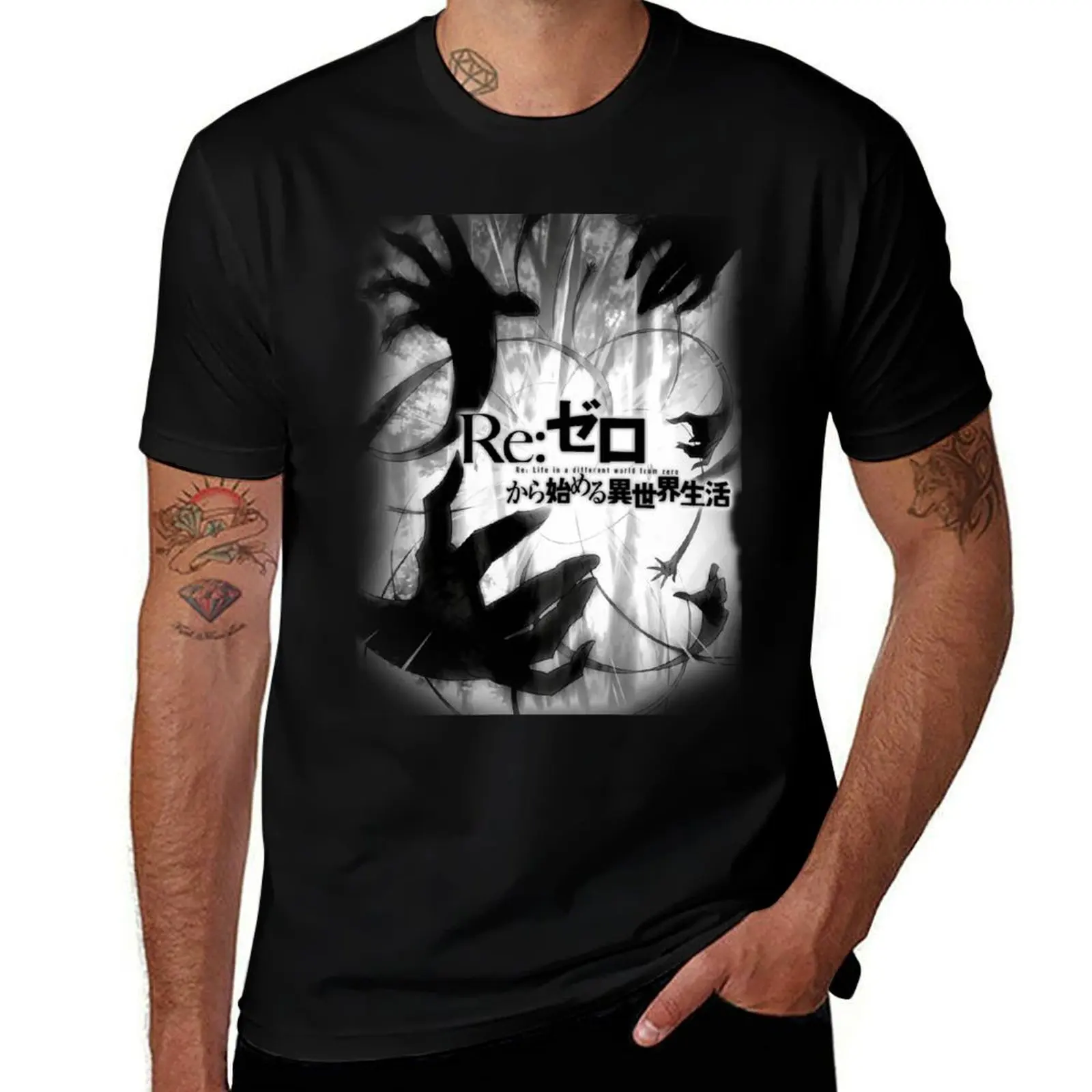 Re: Zero - Anime - Version 3 T-Shirt Classic Crew Neck Cotton T-Shirt