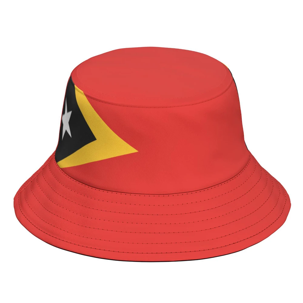 Timor Leste Fisherman Hats custom made name number Logo Bucket Cap nation flag portuguese republic leste college photo Headgear