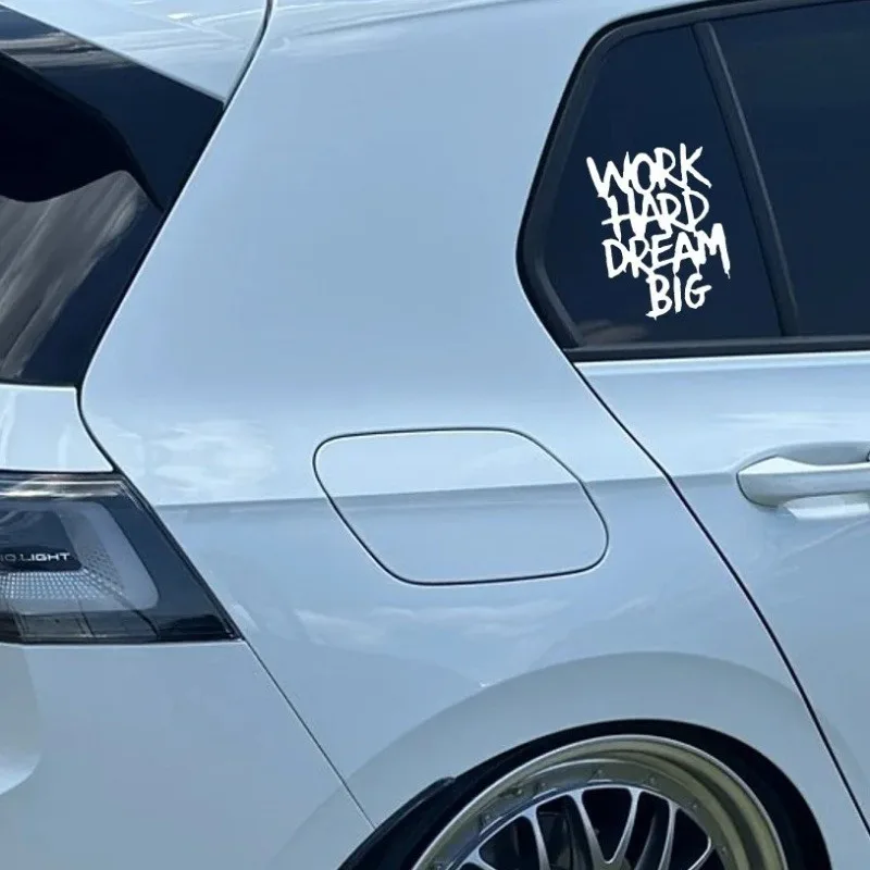 Work Hard Dream Big Sticker 1PC Motivational Quote Vinyl Decal Car Truck Motorcycle Laptop Inspirational Decor