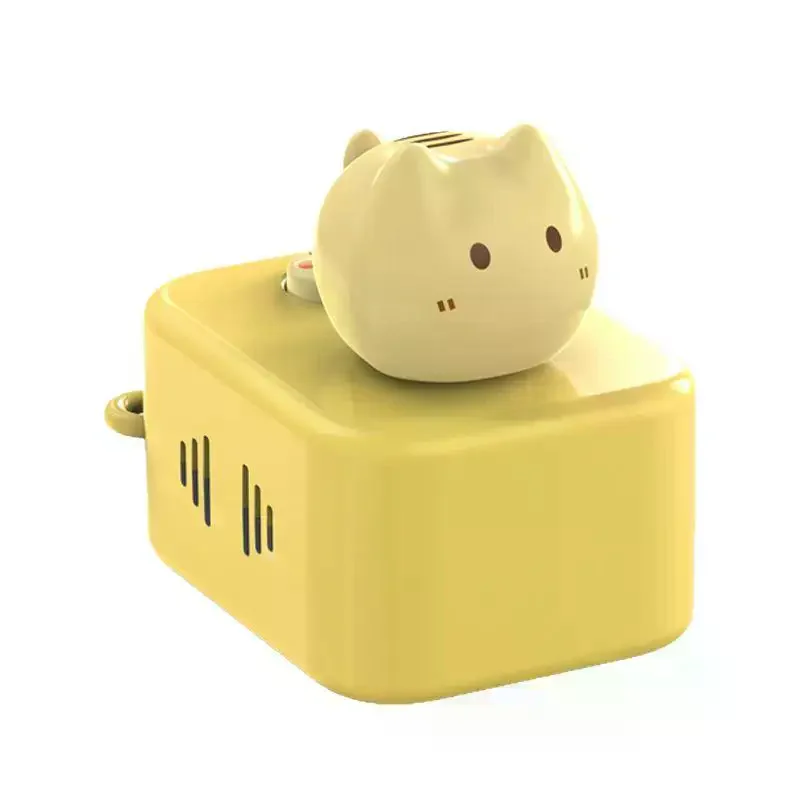 Cute Cat Shaped Stress Relief Fidget Keychain Playful: Sound Pressable Paw Button Office Student Bag Decor